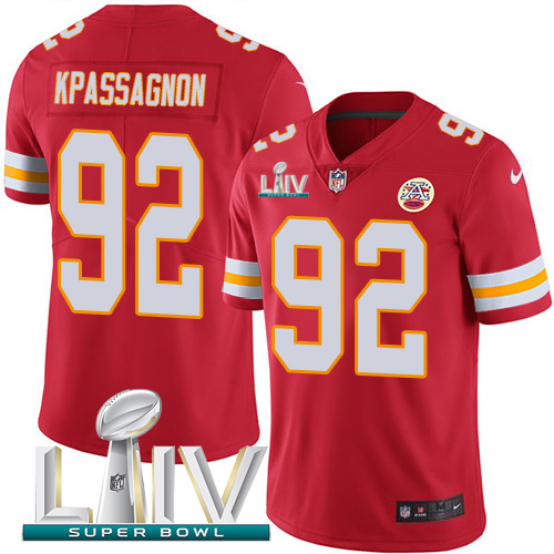 Kansas City Chiefs Nike #92 Tanoh Kpassagnon Red Super Bowl LIV 2020 Team Color Men Stitched NFL Vapor Untouchable Limited Jersey